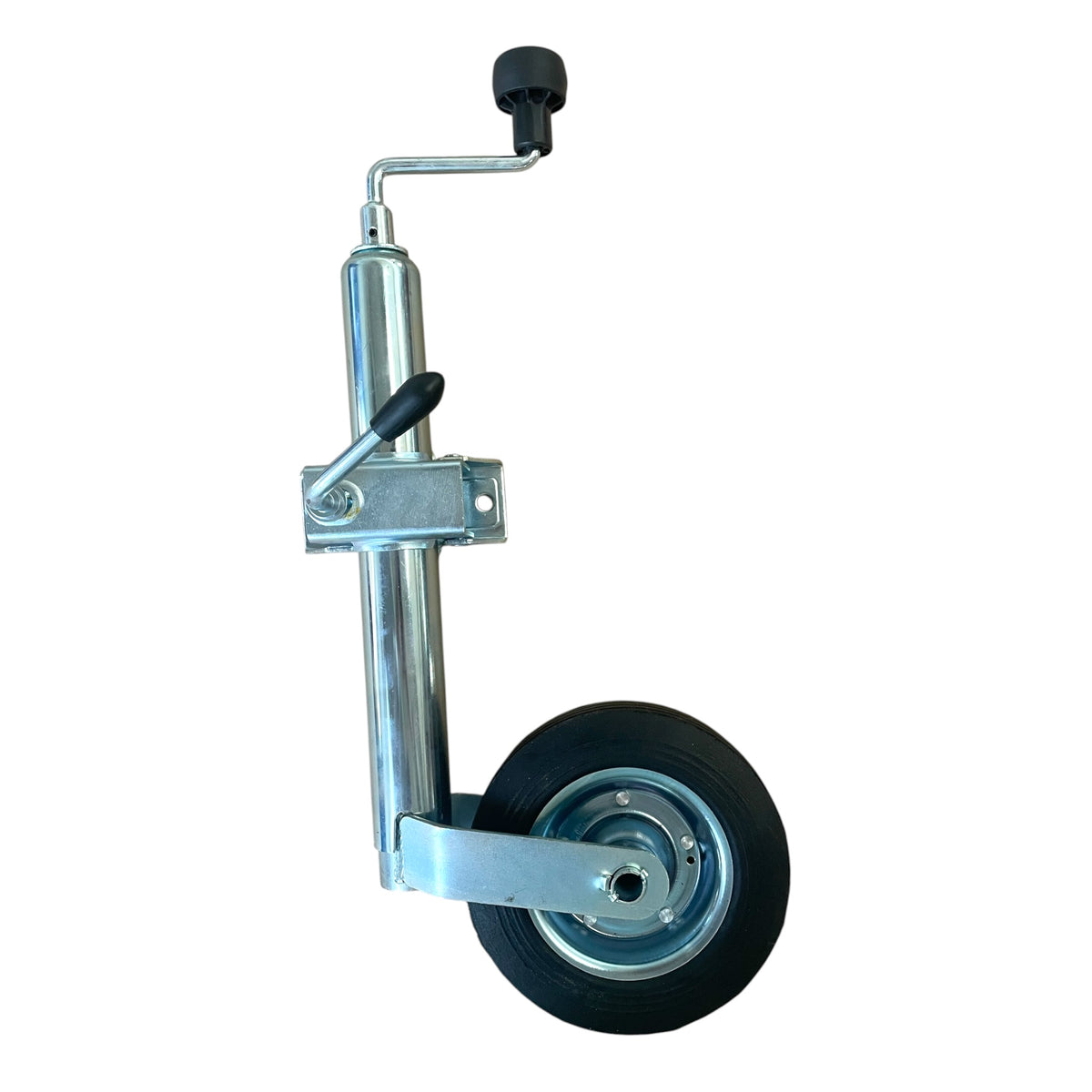 PKW-Anhänger Stützrad Ø48mm, 200x50mm, Vollgummi, 150kg, mit oder ohne Klemmhalter