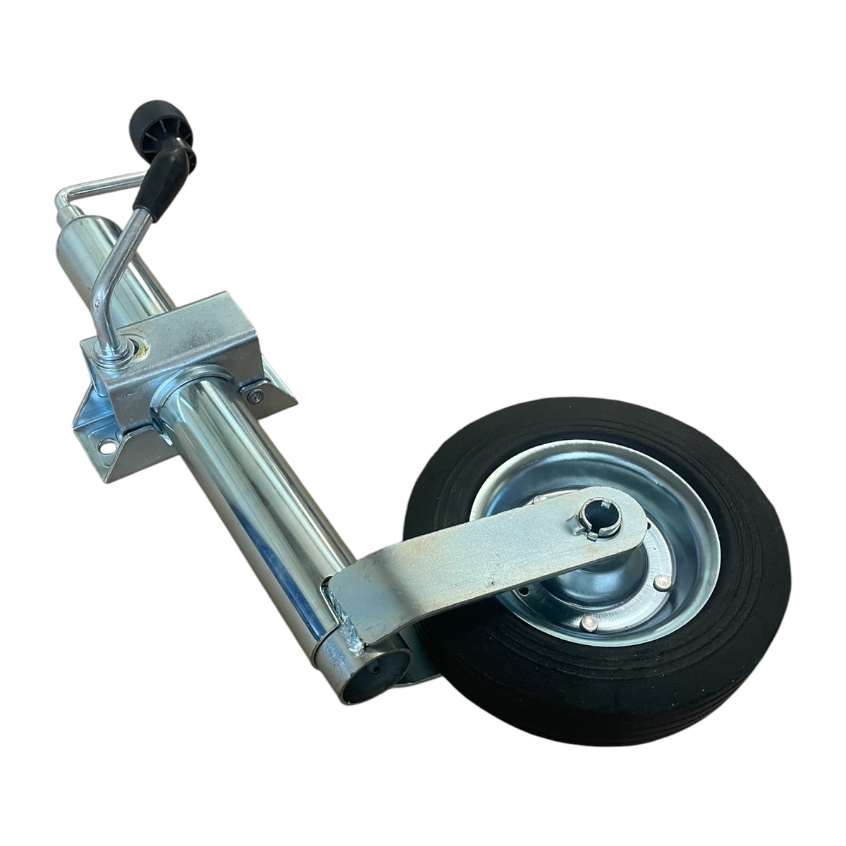 PKW-Anhänger Stützrad Ø48mm, 200x50mm, Vollgummi, 150kg, mit oder ohne Klemmhalter
