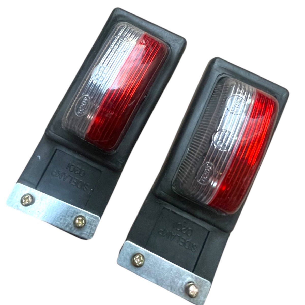 Umrissleuchte für seitlichen Anbau, Lichtscheibe rot/weiß, flexibel, 2er-Set