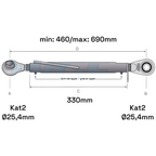 Oberlenker Kat 2-2 (24 To.) M30x3,5 / 460-690mm