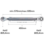 Oberlenker Kat 2-2 (24 To.) M30x3,5 / 570-835mm