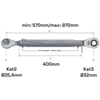 Oberlenker Kat 2-3 (30 To.) M36x3mm / 570-870mm