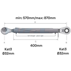 Oberlenker Kat 3-3 (30 To.) M36x3mm / 570-870mm