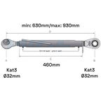 Oberlenker Kat 3-3 (30 To.) M36x3mm / 630-930mm