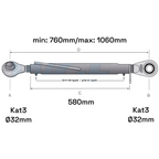 Oberlenker Kat 3-3 (30 To.) M36x3mm / 760-1060mm