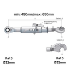 Teleskop Oberlenker Kat 3-3 Fronthydraulik M36x3mm / 450-650mm