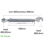 Oberlenker Fanghaken Kat 2-2 für Fendt M30x3,5mm / 590-830mm (24To.)