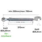 Oberlenker Fanghaken Kat 2-2 für John Deere M30x3,5mm / 555-795mm (24 To.)