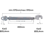 Fanghaken Oberlenker Gabelkopf  Kat 2-2 M30x3,5mm / 670-910mm (24 To.)