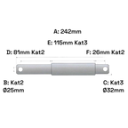 Oberlenker Doppel-Stufenbolzen Kat 2-3 / 242mm Sicherungsbolzen