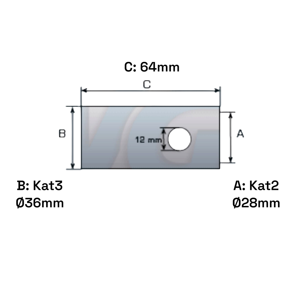 Reduzierhülse Unterlenker Kat. 3-2 64mm Buchse