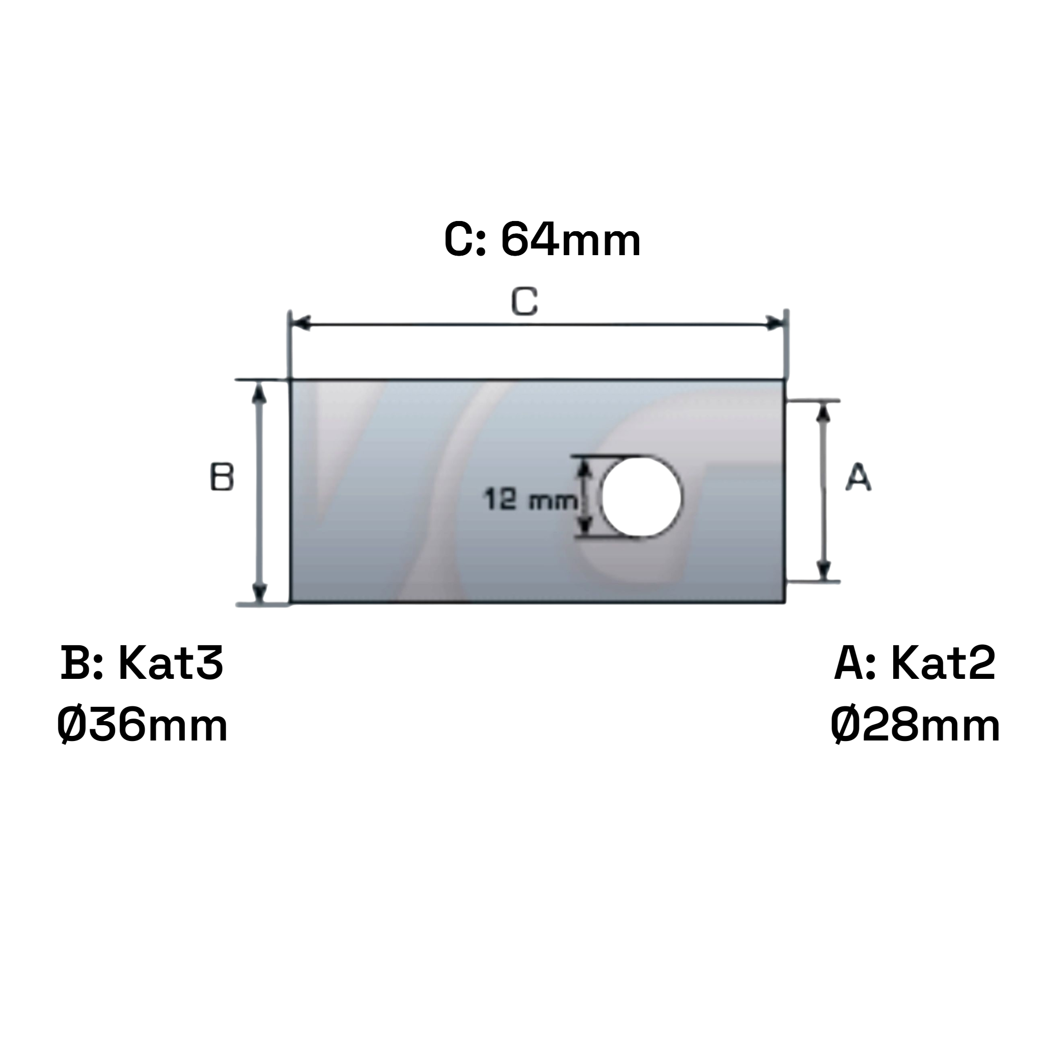 Reduzierhülse Unterlenker Kat. 3-2 64mm Buchse