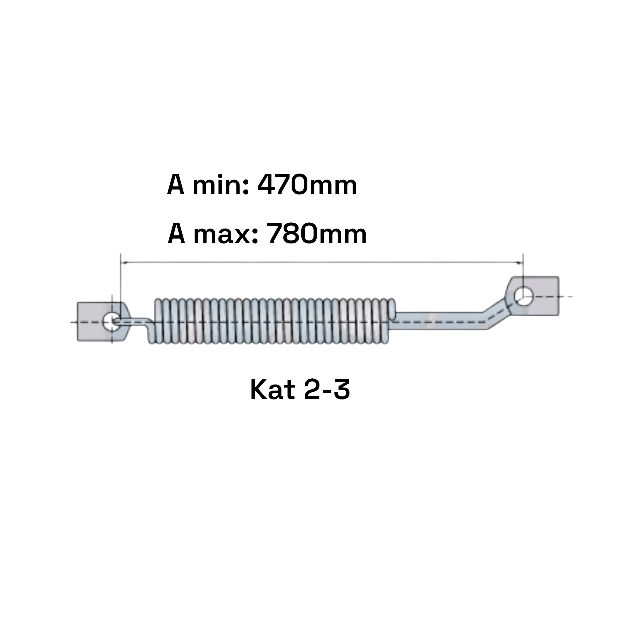 Stabilisierungsfeder Unterlenker Kat 2-3 Distanzfeder