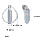 Klappstecker für Unterlenker Kat 2 11x58mm Spezial Splint