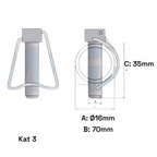 Rohrklappstecker BIG 16mm für Unterlenker Stabilisatoren