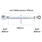 Oberlenker Kat 1-1 M30x3,5 / 345-475mm