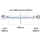 Oberlenker Kat 1-1 M30x3,5 / 555-815mm