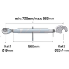 Oberlenker mit Fanghaken Kat 1-2 M30x3,5 / 730-965mm