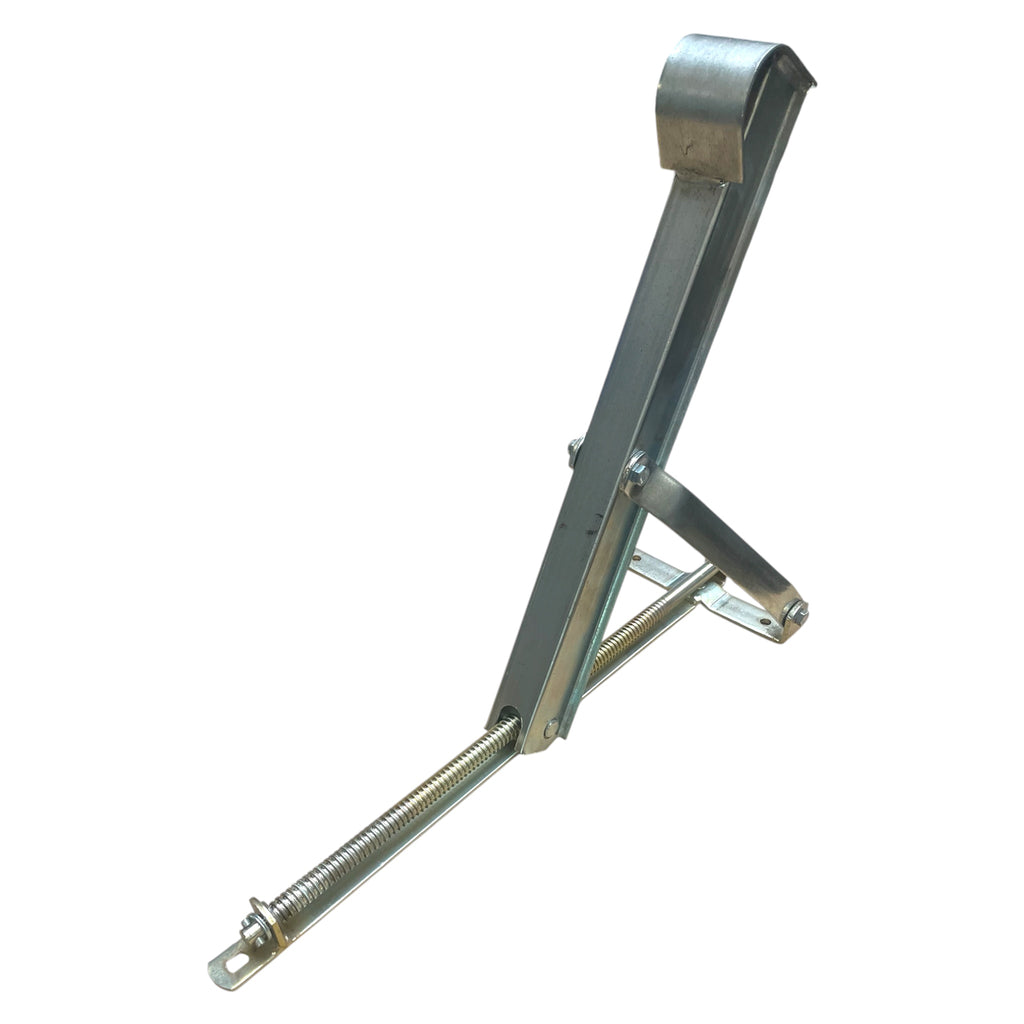 Anhänger- & Wohnwagen-Stützfuß Ausdrehstütze, verzinkt, max. Stützhöhe 44cm, Dreieck-Halterung mit 3 Bohrungen, Ausdrehen mit 6-Kant