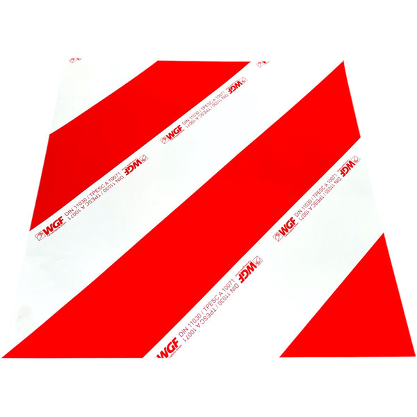 Warnfolie 423x423mm, Typ A, DIN 11030