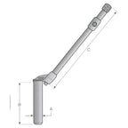 Anhängersicherungsbolzen Zugriff 350mm gerade Ø 31mm