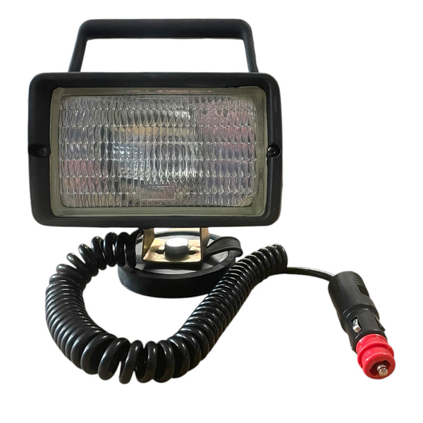 Halogen-Arbeitsscheinwerfer H3 12V/55W-24V/70W wasserdicht mit Griff, Schalter und Magnetfuß