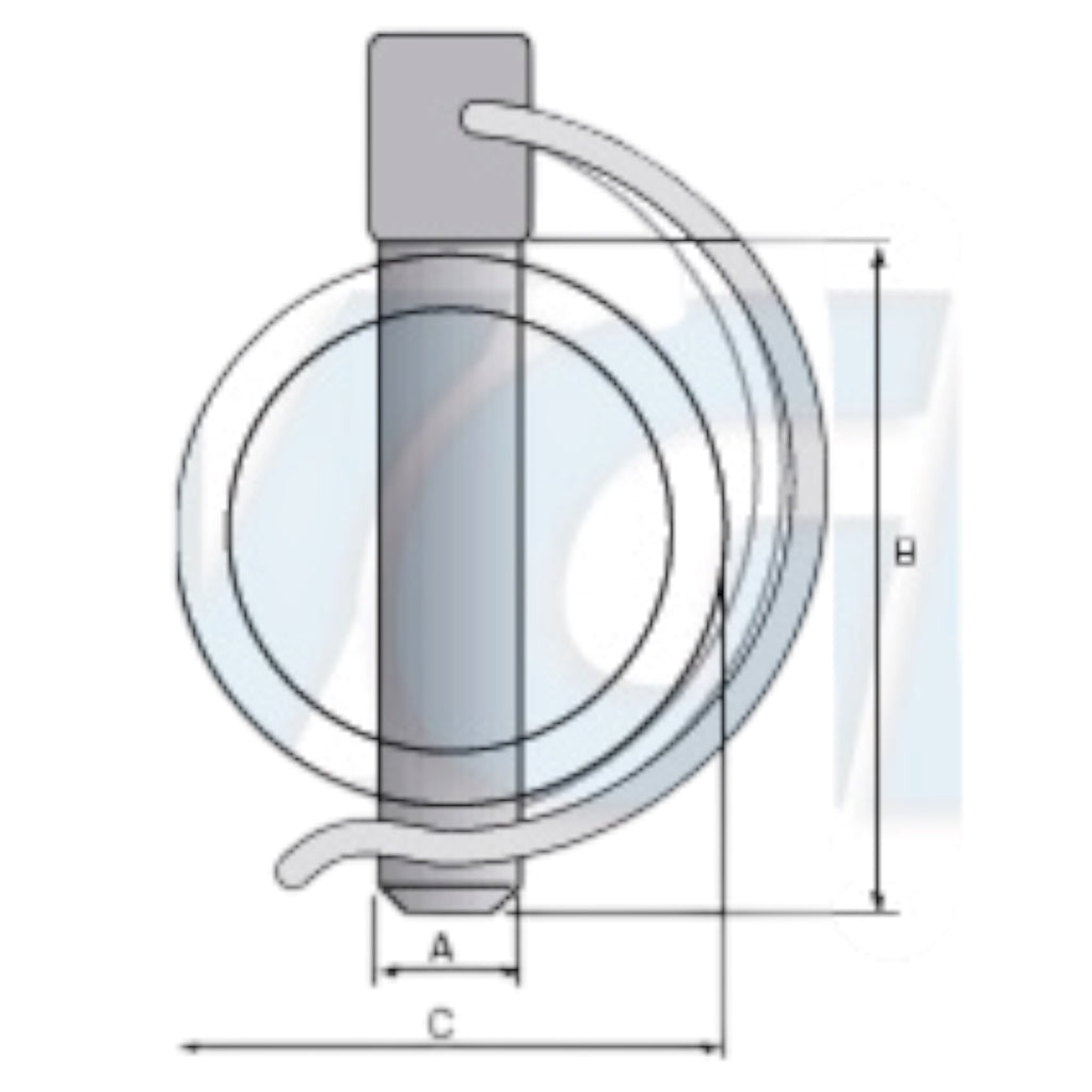 Rohrklappstecker Ø 8mm für 55mm Rohr