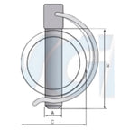 Rohrklappstecker Ø 8mm für 55mm Rohr