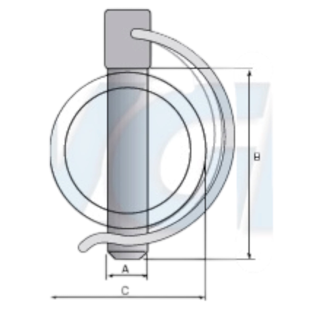 Rohrklappstecker Ø 6mm für 36mm Rohr
