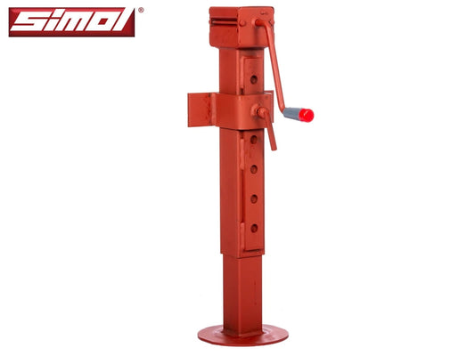 Simol 4000kg Stützfuß mit Kurbel Befestigungsplatte