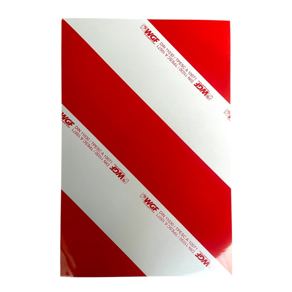 Warnfolie 423x282mm, Typ R2, DIN 11030