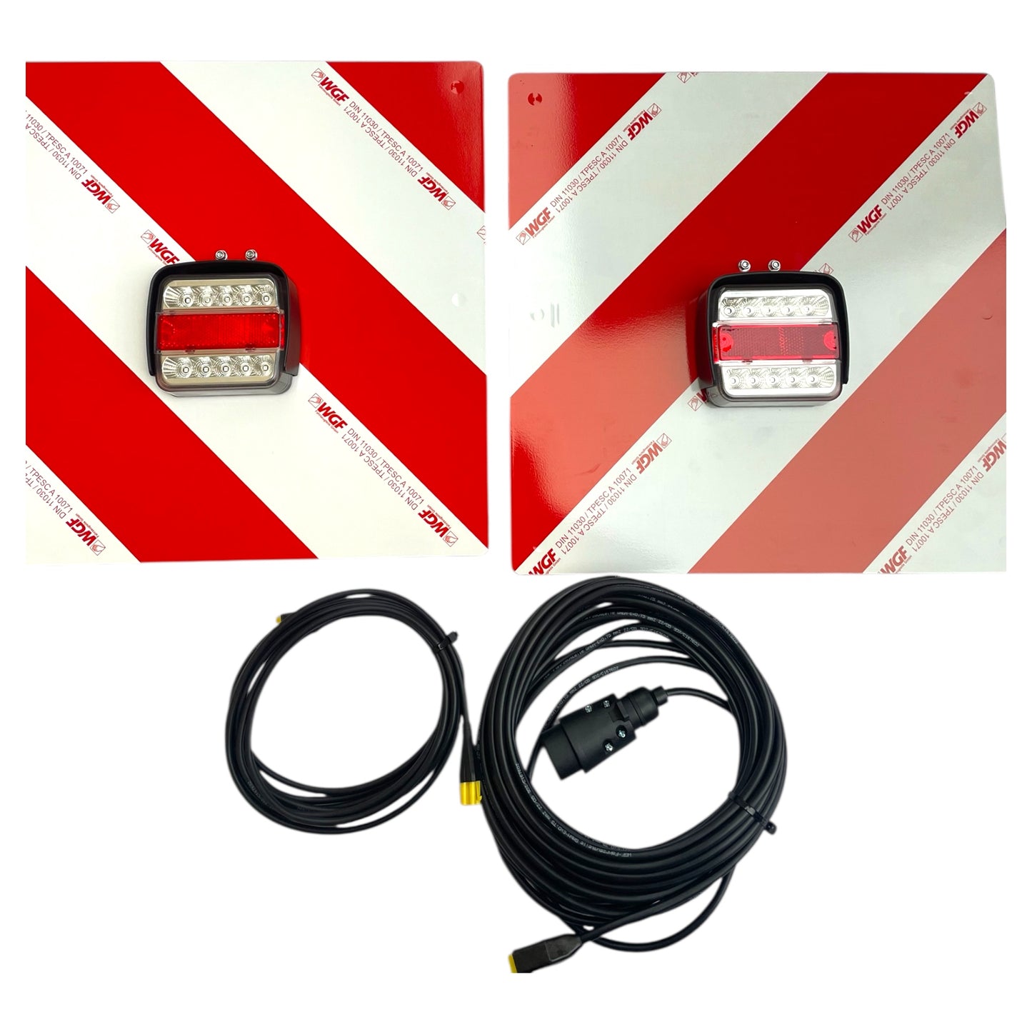 Warntafelsatz DIN 11030 2×423×423 mm LED beidseitig beleuchtet