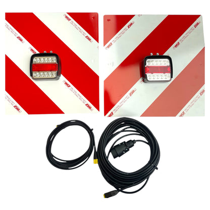 Warntafelsatz DIN 11030 2×423×423 mm LED beidseitig beleuchtet