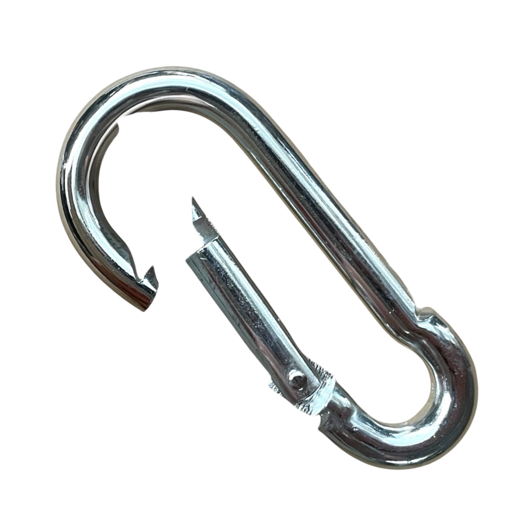 Feuerwehr-Karabinerhaken 40x4 mm, ähnl. DIN 5299 C, verzinkt