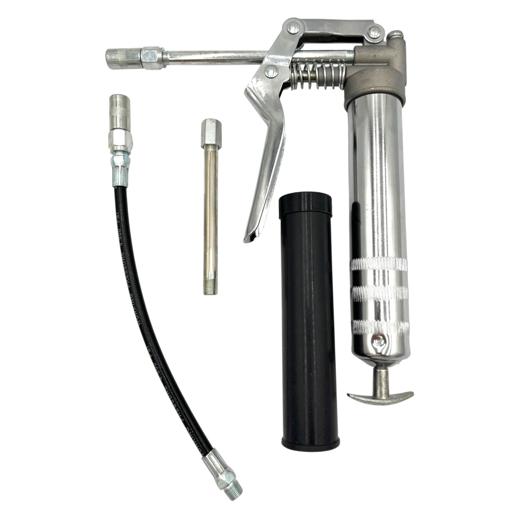 Fettpresse Einhand 85g inkl. Zubehör für Hobby und Garten