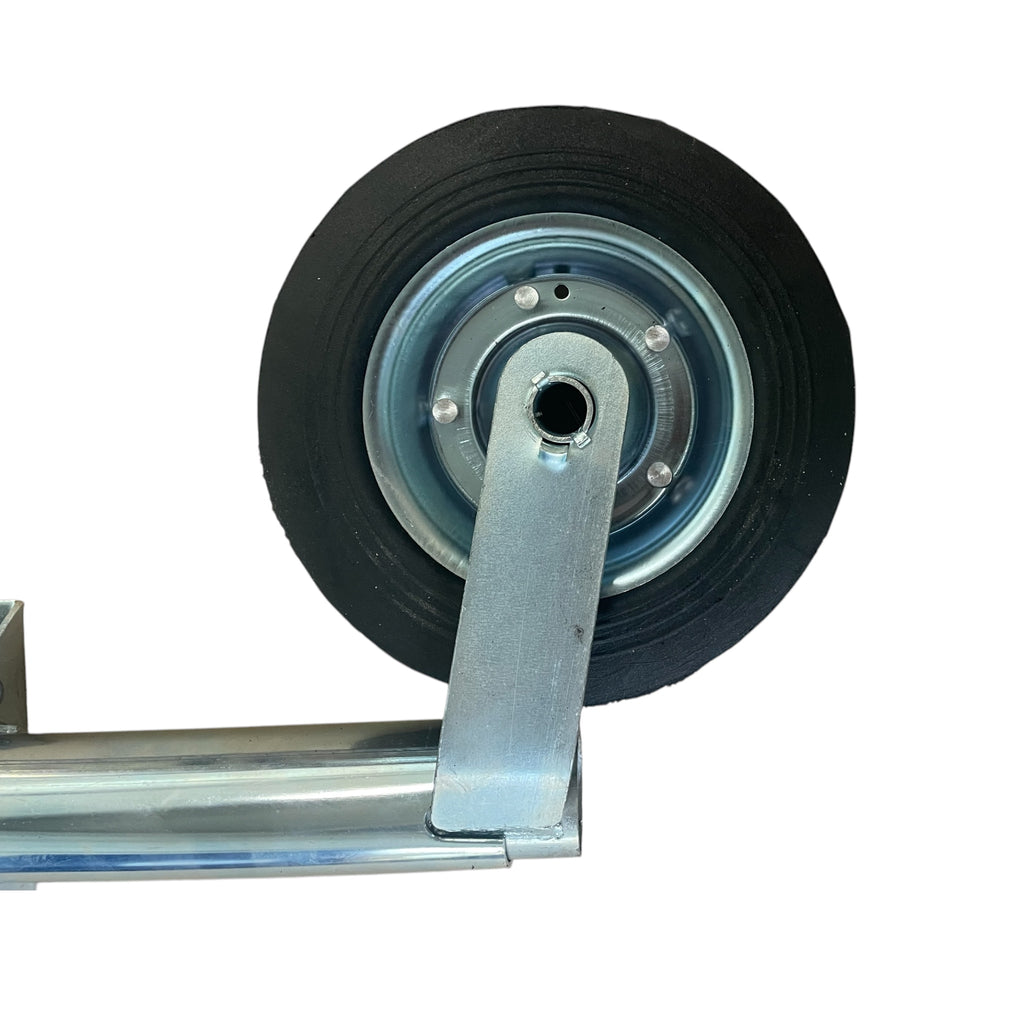 PKW-Anhänger Stützrad Ø48mm, 200x50mm, Vollgummi, 150kg, mit oder ohne Klemmhalter