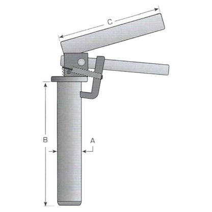 Anhängersicherungsbolzen - gerader Griff