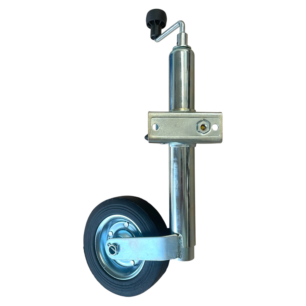 PKW-Anhänger Stützrad Ø48mm, 200x50mm, Vollgummi, 150kg, mit oder ohne Klemmhalter