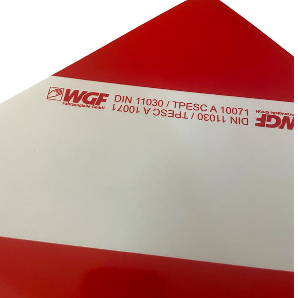 Warnfolie 423x141mm, Typ K2, DIN 11030