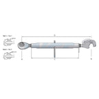 Oberlenker mit Fanghaken Kat 2-2 M30x3,5 / 915-1150mm