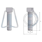Rohrklappstecker BIG 16mm für Unterlenker Stabilisatoren