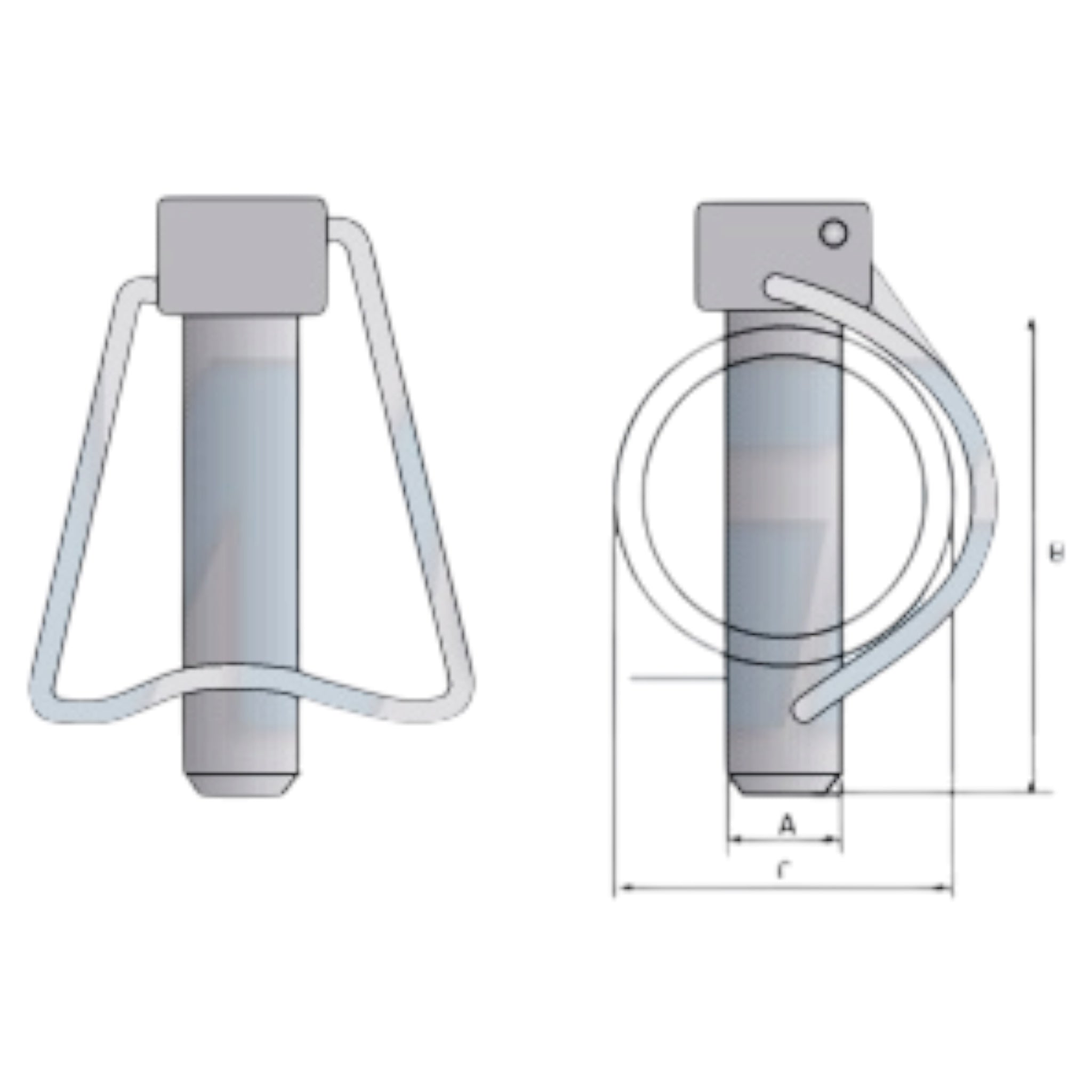 Rohrklappstecker BIG 16mm für Unterlenker Stabilisatoren