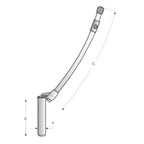 Anhängersicherungsbolzen Zugriff 480mm gebogen Ø 31mm