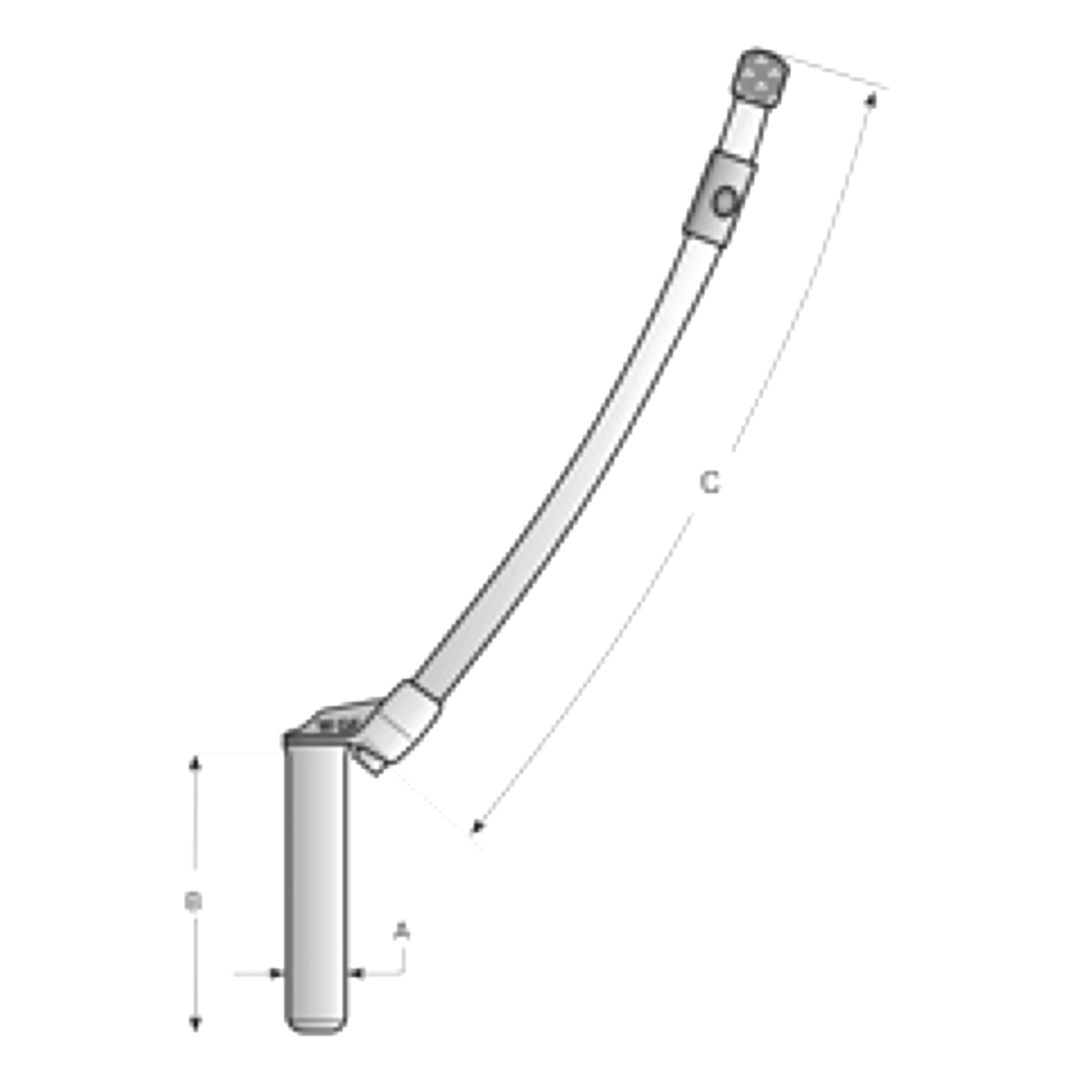 Anhängersicherungsbolzen Zugriff 480mm gebogen Ø 31mm