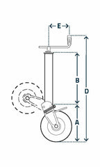 Simol Stützrad 1500 kg Detail