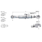 Teleskop Oberlenker Kat 2-2 Fronthydraulik M36x3mm / 450-650mm