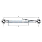 Oberlenker für John Deere Kat 1-2 M30x3,5mm / 545-790mm