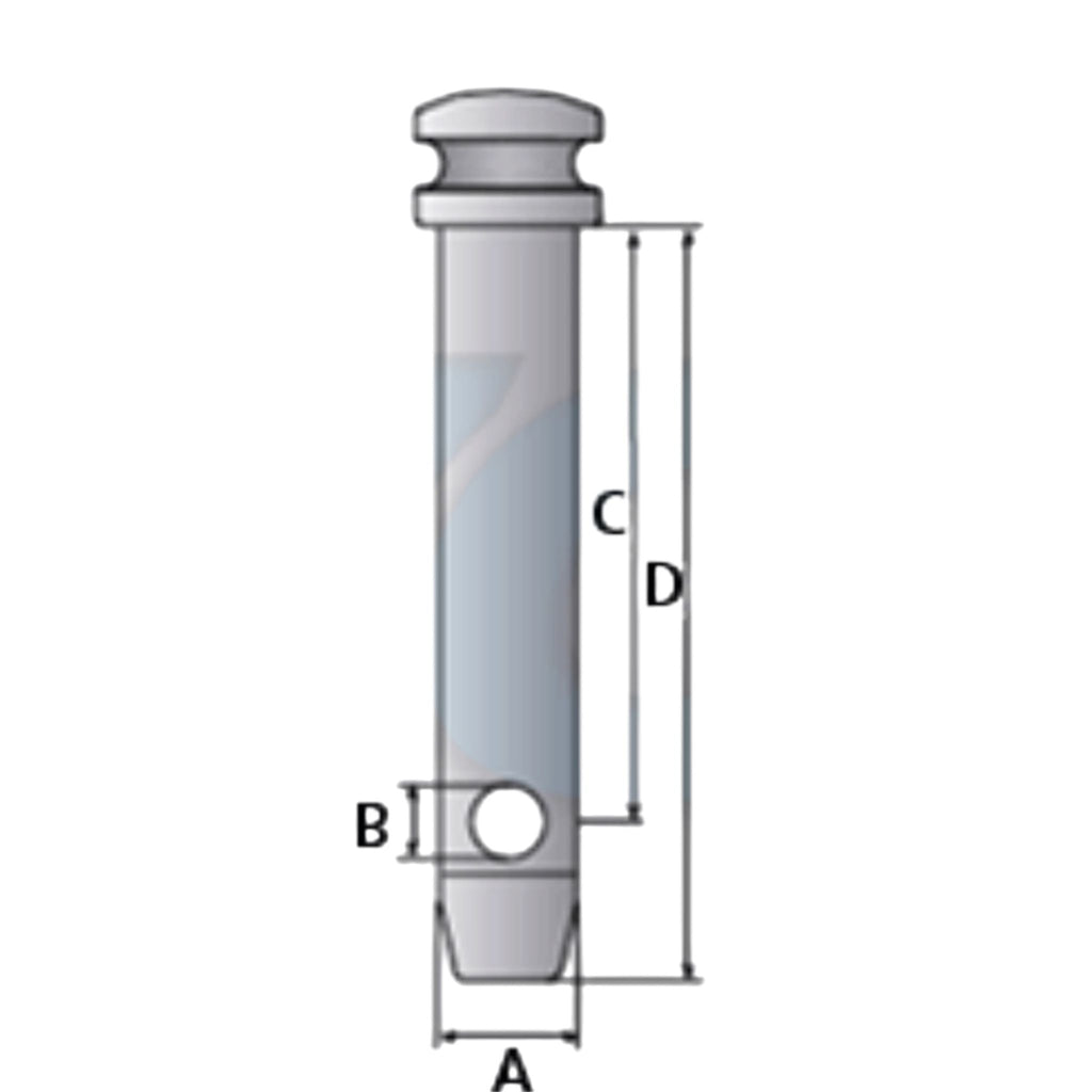 Oberlenkerbolzen Kat 1  76/95mm mit Loch verzinkt