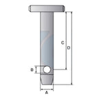 Oberlenker Sicherungsbolzen Kat 1  89mm mit Griff