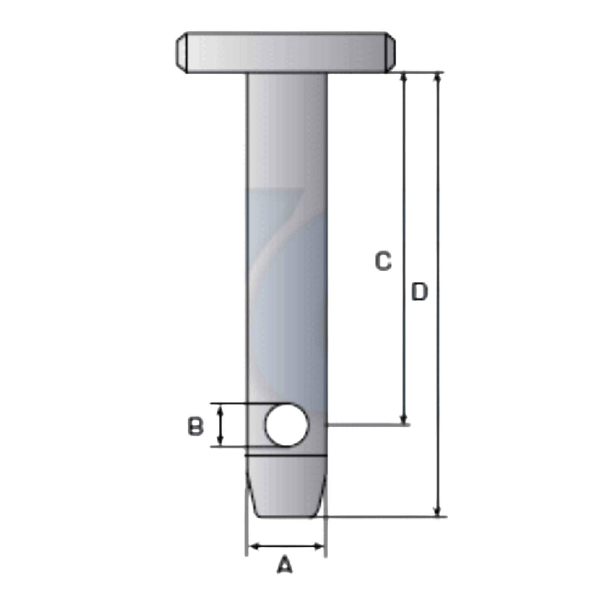 Oberlenker Sicherungsbolzen Kat 1  89mm mit Griff